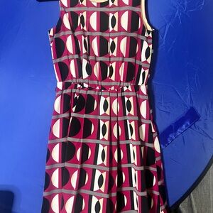 Banana Republic Pink and Black Patterned Dress